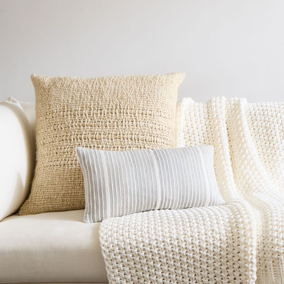Chunky Cotton Knit Throw West Elm UK